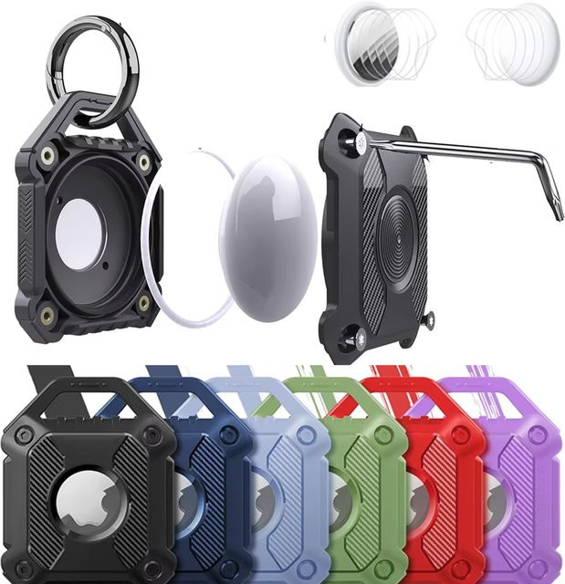 Wasserdichter Apple AirTag Schlüsselanhänger Schutzhülle mit Schraubverschluss für Schlüssel, Taschen und Haustierhalsbänder - Bild 1