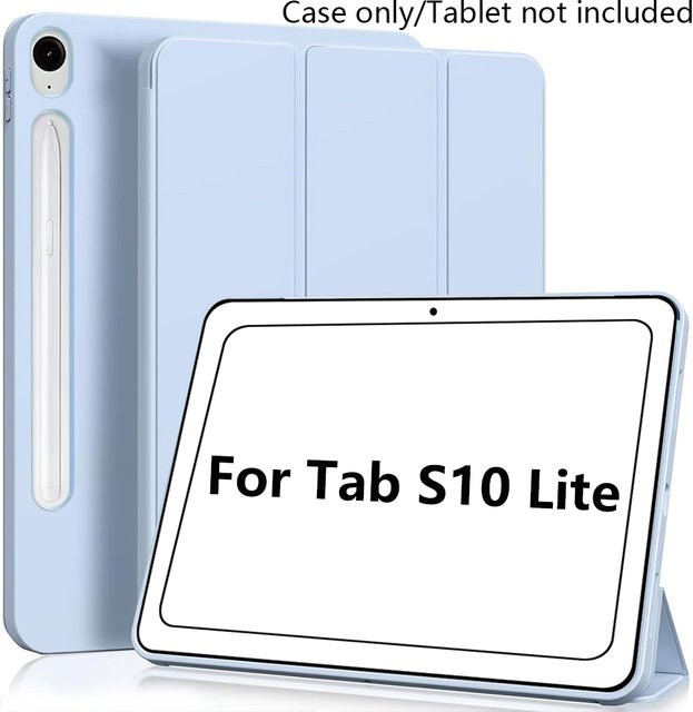Samsung Smart Case für Galaxy Tab S10 Lite, S10 FE und S9 FE 10,9 Zoll (SM-X400, SM-X406B, SM-X520, SM-X526B) mit dreifach faltbarem Stand und weicher TPU-Rückseite in Schwarz oder Blau - Bild 1