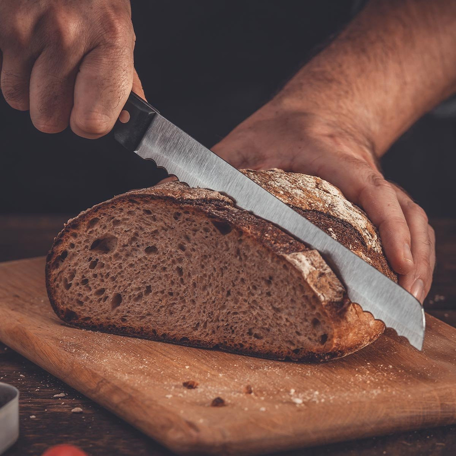 Nirosta Brotmesser Mega aus Edelstahl in Silber mit 20 cm Klinge - Bild 3