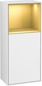 V&B Finion Seitenschrank mit LED-Wandbeleuchtung in Weiß und Gold, B/H: 41,8 x 93,6 cm - Bild 1