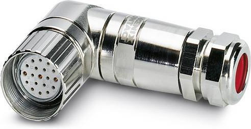 Phoenix Contact 1000044 Sensor-Aktor-Steckverbinder M23 Buchse gewinkelt unkonfektioniert Polzahl 19 Farbe Silber - Bild 1