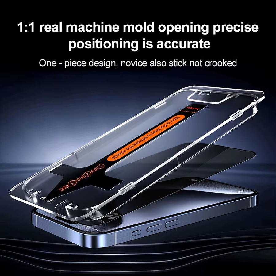 Sichtschutz-Displayschutz aus Hartglas für Apple iPhone 11 bis iPhone 17 Pro Max Anti-Spion-Schutz zur einfachen Installation - Bild 3
