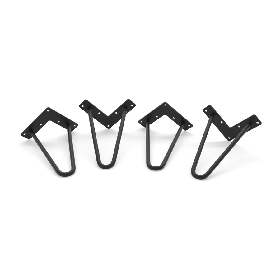HEVVA Möbelfüße NEAPEL 4er Set aus Metall in Schwarz matt, Höhe: 20 cm - Bild 2