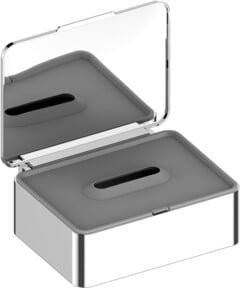 Keuco Feuchtpapierbox Plan in Silber verchromet B/T/H: 14,5 x 10,2 x 4,3 cm - Bild 1