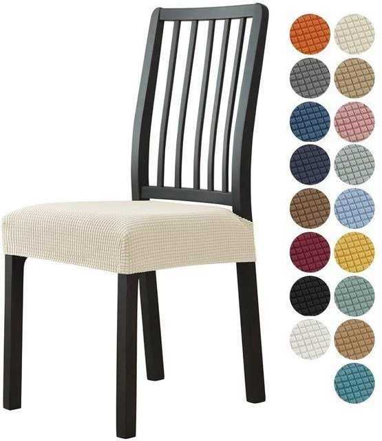 Elastischer Stuhlbezug aus Maisvliesstoff von Yiran Furniture in Beige für Esszimmerstühle - Bild 1