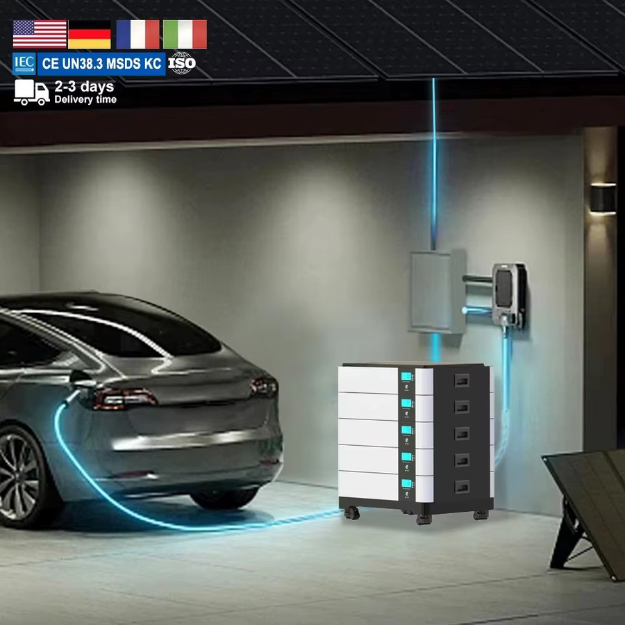 LiFePO4 Lithium-Batteriesystem für Solaranlagen mit 30 kWh, 48 V und 600 Ah in Weiß - Bild 3