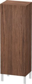 Duravit L-Cube Halbhochschrank in Nussbaum dunkel mit Glastür, B/T/H: 50 x 36,3 x 132 cm - Bild 1