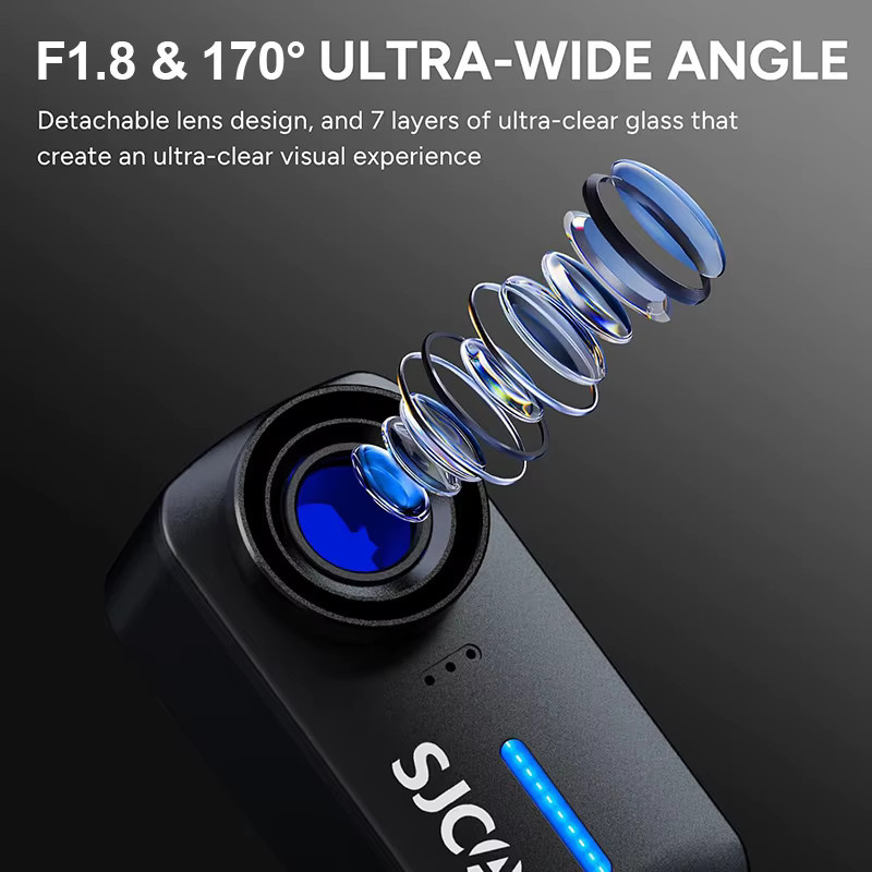SJCAM C110+ Action-Kamera mit 4K 30fps, Sechs-Achsen-Gyroskop Anti-Shake und 170° Ultra-Weitwinkel für Motorrad, Radfahren und Vlogging - Bild 3