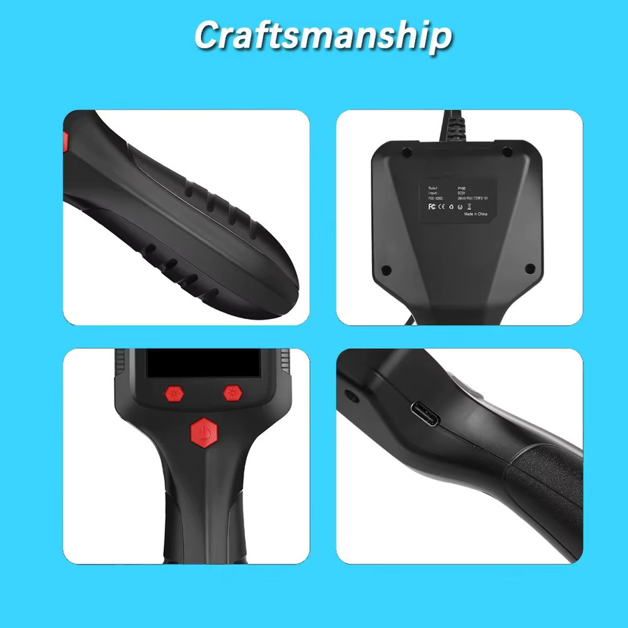 eMastiff Endoskopkamera mit 2,4-Zoll-IPS-Farbdisplay, 1080P HD, IP68 wasserdicht, 2 m starres Kabel, Schwarz - Bild 3