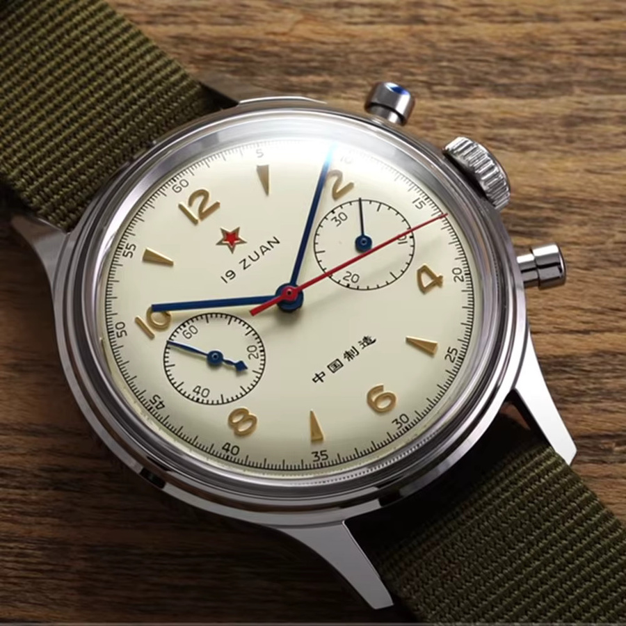 SEAKOSS Chronograph, Handaufzug, Edelstahl, Silber, Textil/NATO, Herren - Bild 4