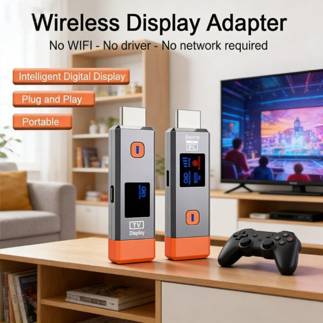 Alynic Wireless HDMI Adapter Full HD 1080P@60Hz 5.8G Sender und Empfänger Set für dein Home Office - Bild 1