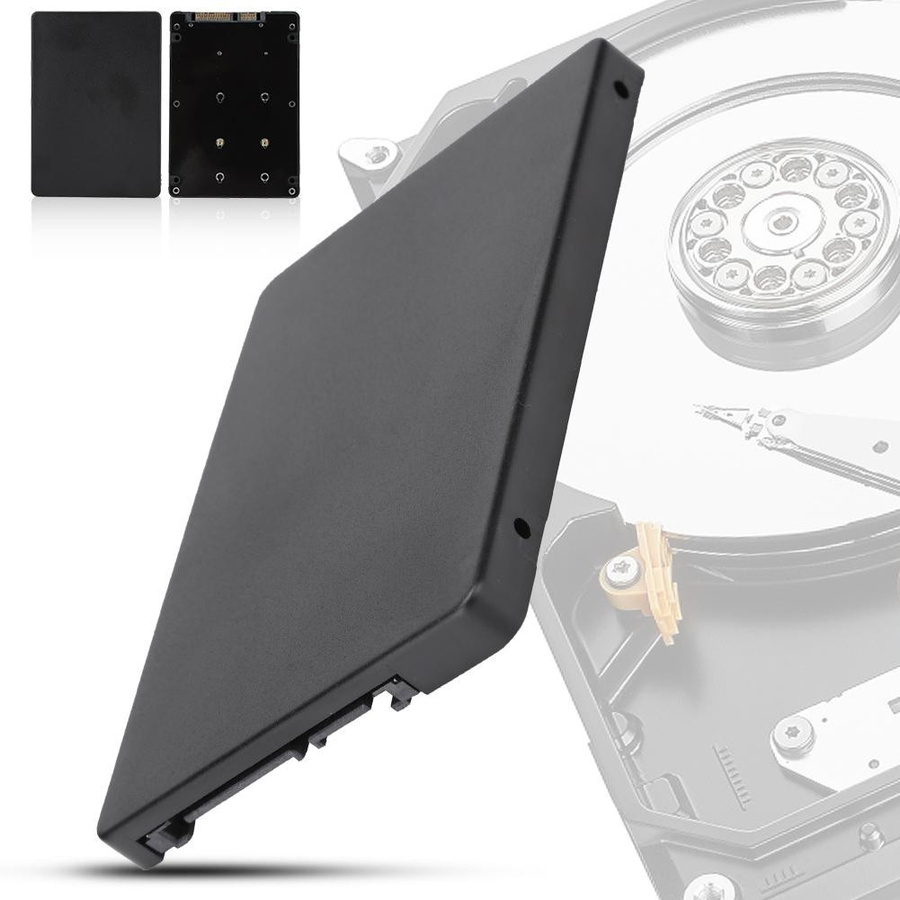 DIYelecs Mini PCIe SATA SSD auf 2,5-Zoll SATA Adapter Externes Laptop-Festplattengehäuse, Schwarz - Bild 4