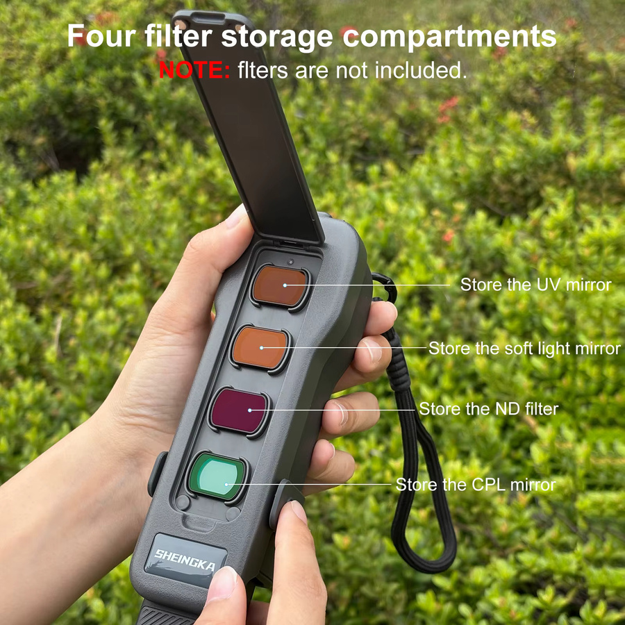 DJI Schutzhülle für OSMO Pocket 3 Klapphülle mit 4 Filterschlitzen und Elastikband in Schwarz - Bild 2