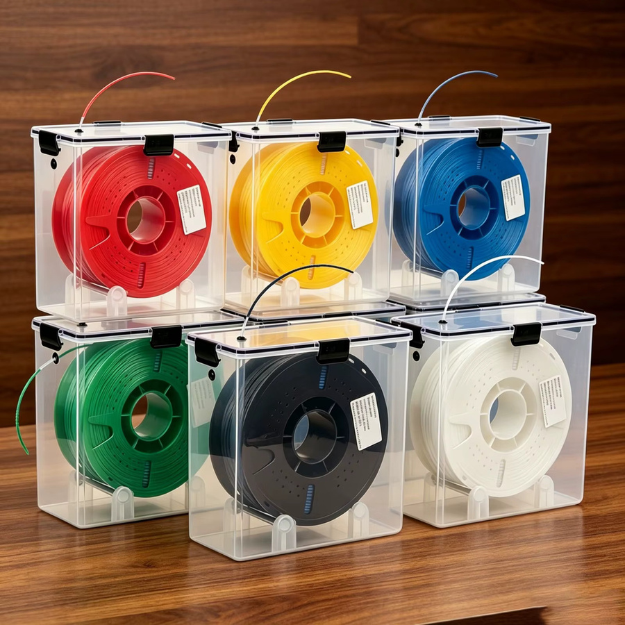 UniXYZ PLA-Filament-Trockenbox mit Rollentrockner für PETG, ABS und TPU, transparente Aufbewahrungsbox und Filamentspulenhalter - Bild 6