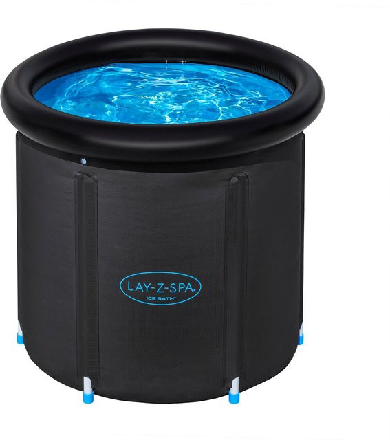 Bestway LAY-Z-SPA Eisbad Glacial Zen in Schwarz mit Abdeckplane und Reparaturflicken, Durchmesser: 86 cm, Höhe: 78 cm - Bild 1