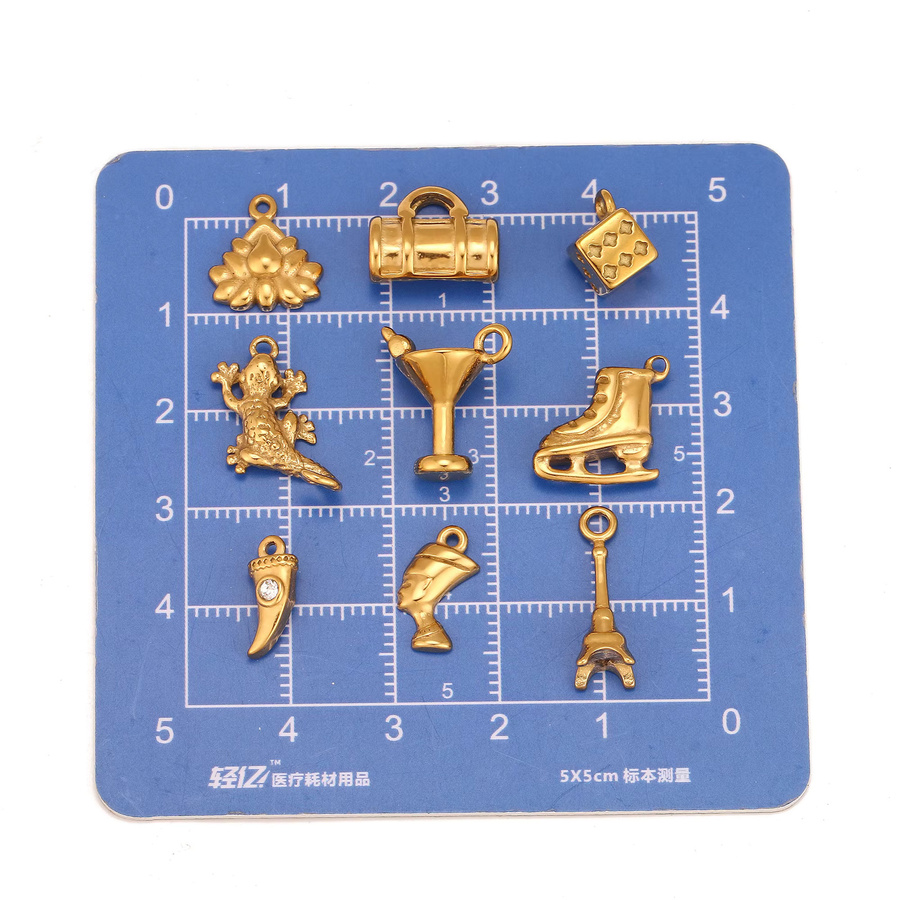 DOOYIO Charms Anhänger, Edelstahl, Gold, Unisex - Bild 1