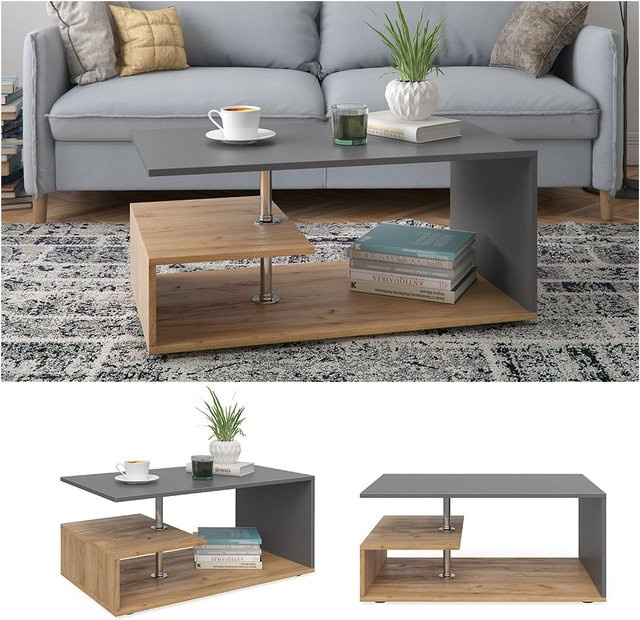 VICCO Couchtisch GUILLERMO in Anthrazit und Sandeiche, rechteckiger Kaffeetisch für dein Wohnzimmer - Bild 1