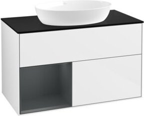 V&B Waschtischunterschrank Finion 100 in Weiß lackiert, B/T/H: 100 x 50,1 x 50,1 cm - Bild 1