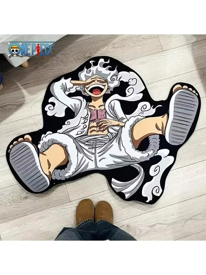 One Piece Luffy Gear 5 Anime Teppich unregelmäßige rutschfeste Matte für Wohnzimmer und Sofa in Mehrfarbig - Bild 5