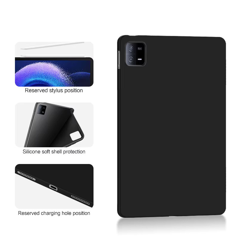 AJIUYU Silikon TPU Soft Case für Xiaomi Pad 6 Pro 11 Zoll in Schwarz - Bild 4