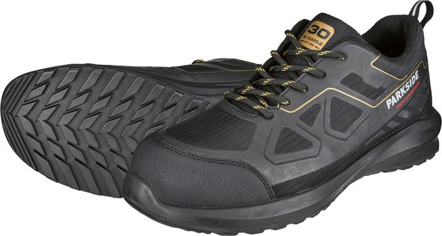 Parkside Performance Herren S3-Sicherheitsschuhe Limited Edition aus Leder in Schwarz-Grau Größe 43 - Bild 1