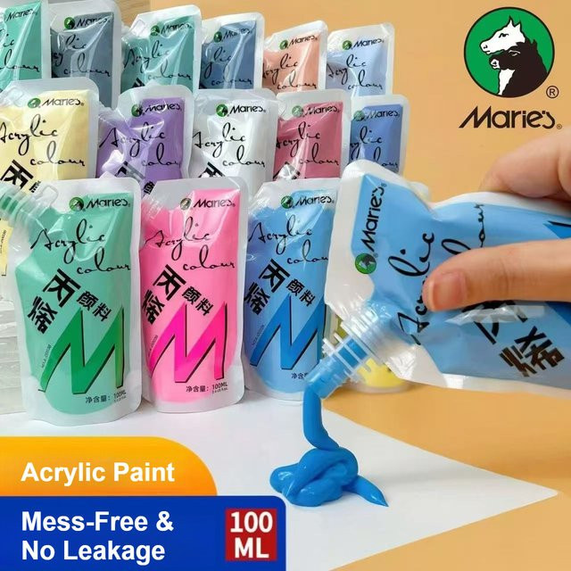 Marie's Acrylfarbe Wasserfest und Sonnenfest für Wandmalerei, Textil, Sneaker und Graffiti, 100 ml - Bild 1