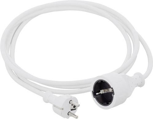 HAWA Strom Verlängerungskabel 16A Weiß 3,00 m H05VV-F 3G 1,5mm² - Bild 1