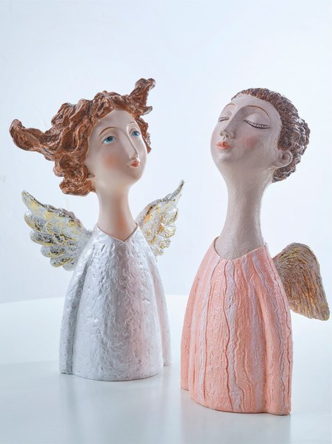 Deko-Figur Impressionen Angel in Rose aus Polyresin, Höhe: 25,5 cm, Breite: 11,5 cm, Tiefe: 10,0 cm - Bild 1