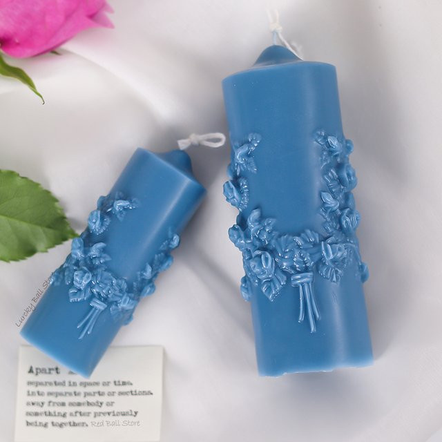 UDOCOOL Silikonform Relief Blume für DIY Kerzen, Duftseife und Gips mit Rosen-Design - Bild 1