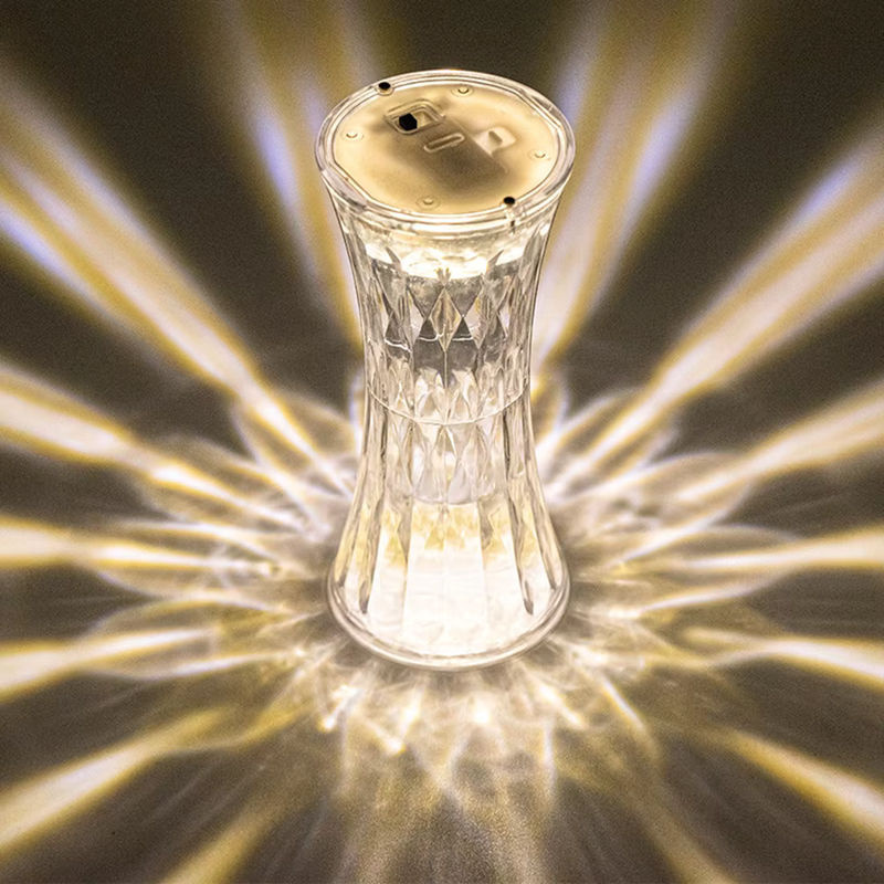 Lyfs LED Nachtlicht Kristall Diamant Tischlampe aus transparentem Acryl für das Schlafzimmer - Bild 3
