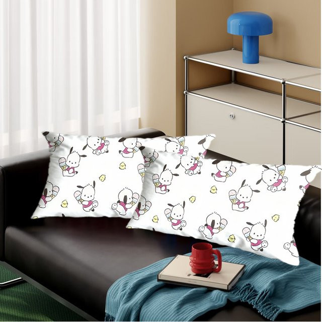 Dekorative Kissenbezüge von MINISO mit Pochacco Motiv in Weiß, 30 x 30 cm - Bild 1