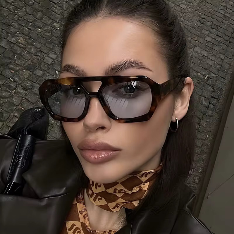 Samjune Sonnenbrille Doppelbrücke, Vollrand, Square, Unisex - Bild 2