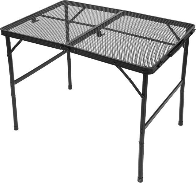 TOMTOP JMS Camping Klapptisch mit höhenverstellbarer Mesh-Tischplatte in Grau - Bild 1