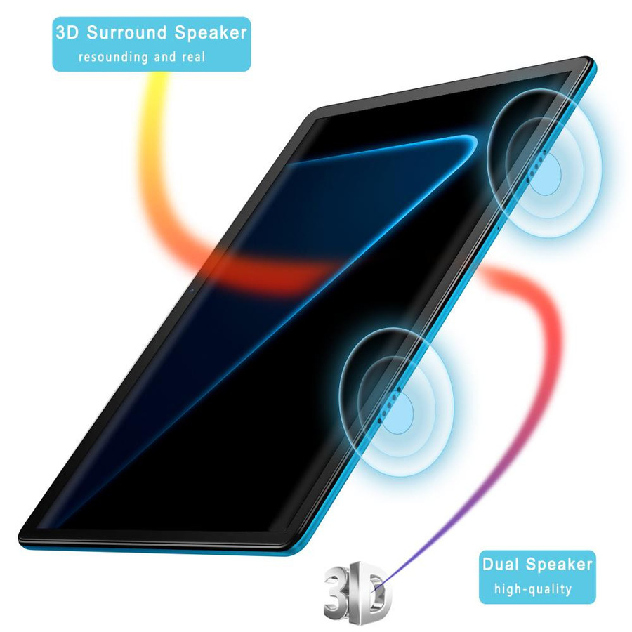 Android 11 Tablet mit 10,1 Zoll Display, Octa Core Prozessor, 64 GB Speicher, 4G SIM-Karte Unterstützung, Blau inklusive Cover Case - Bild 3