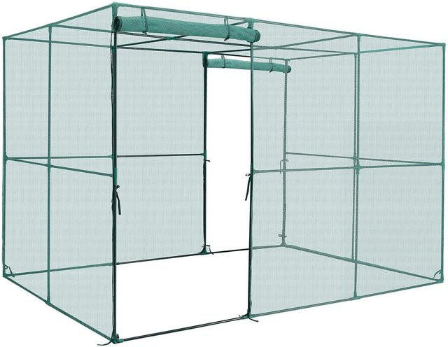Pflanzenschutz-Käfig von Buying Solutions, MB in Grün mit Reißverschlusstür, windbeständiges Pflanzenschutz-Zelt aus Polyester und Stahl, B/T/H: 290 x 194 x 194 cm - Bild 1