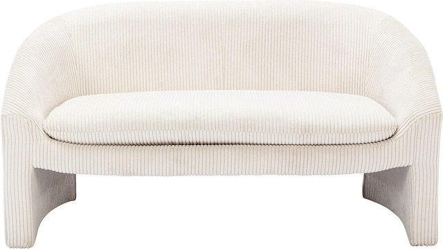 Vente-unique Sofa Ossana in Creme mit Cord-Bezug, Breite: 137 cm - Bild 1