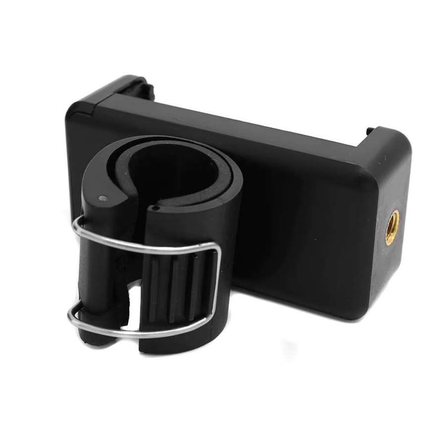 Selfie Stick mit verstellbarem Clip und Halterung für GoPro und Action-Kameras, Schwarz - Bild 5