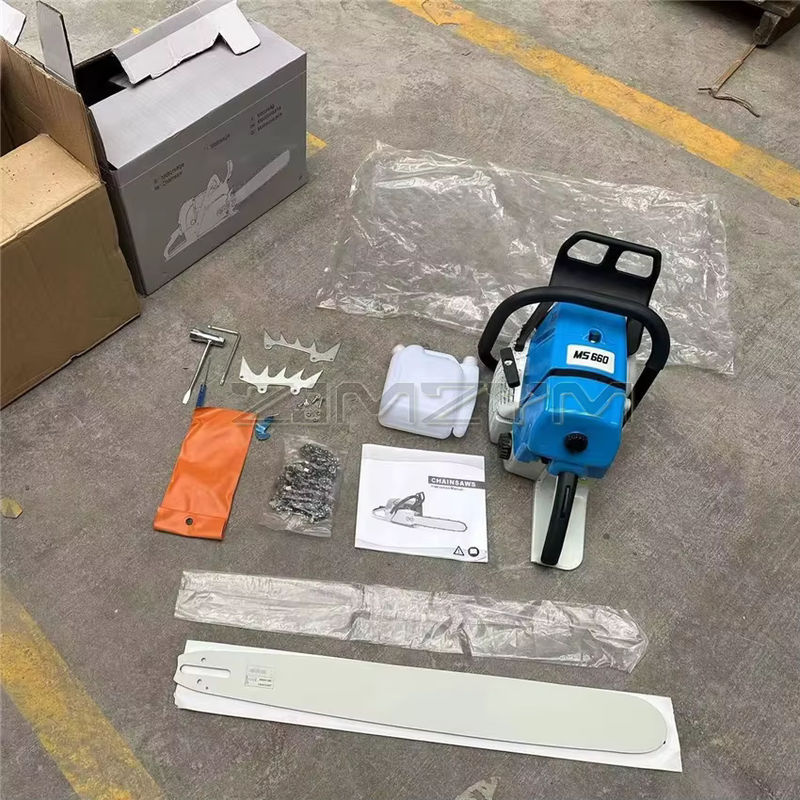 MS660 Kettensägenaufsatz für Zweitakt Motoren 92cc Big Power Hochleistungs-Holzfällersäge in Blau - Bild 2