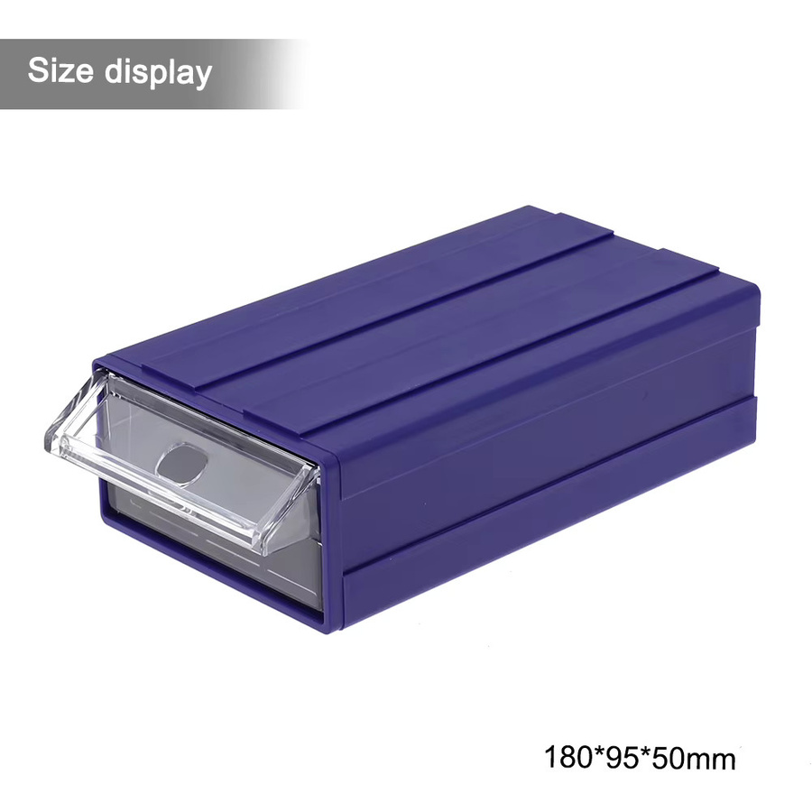 Stapelbare Element-Aufbewahrungsbox aus Kunststoff in Braun für Hardware-Teile und Werkzeuge, B/T/H: 24,0 x 18,0 x 9,5 cm - Bild 2