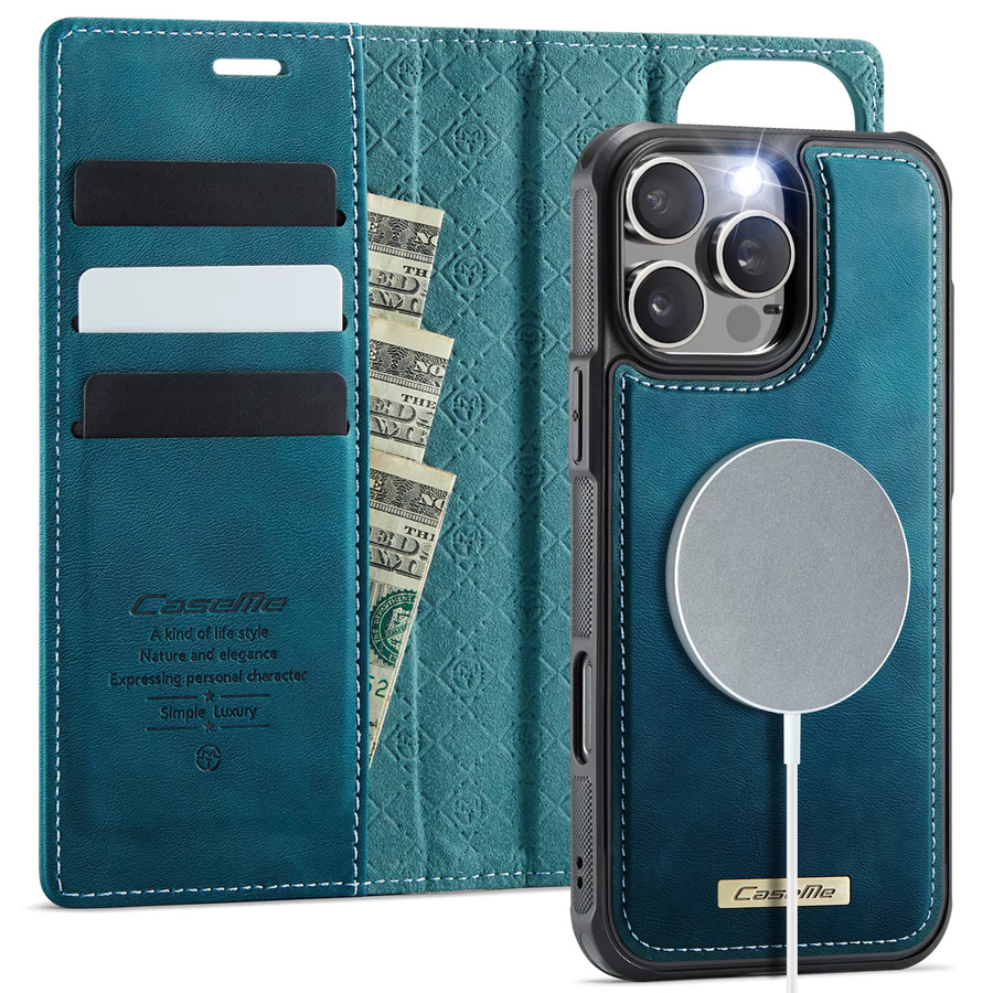 2-in-1 Magnetische Flip-Ledertasche für iPhone 15 14 13 12 11 Pro Max Plus Air in Grün mit abnehmbarem Card Slot Wallet Cover von aierkeba - Bild 5