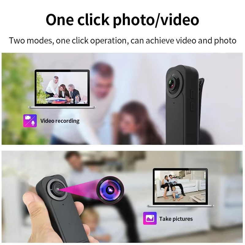 POVCAN A18 Mini-Stiftkamera 1080P HD Action Cam mit Nachtsicht in Schwarz - Bild 5