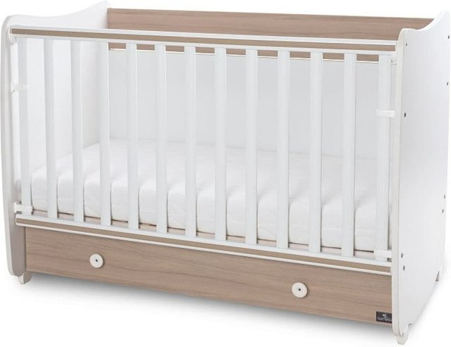 Lorelli Babybett Dream umbaubar als Schaukelbett oder Schreibtisch, hellbraun weiß, B/T/H: 120 x 60 x 60 cm - Bild 1