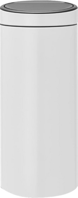 Brabantia Touch Bin Abfallbehälter mit Soft-Close und herausnehmbarem Inneneimer, Weiß, 30 Liter - Bild 1
