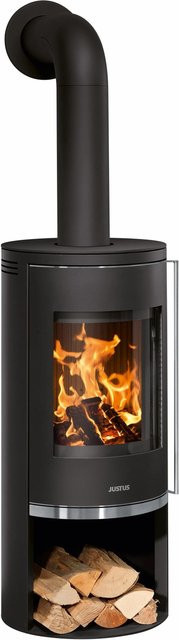 Justus Kaminofen Faro 2.0 in Schwarz aus Stahl mit Abdeckplatte, 6 kW - Bild 1