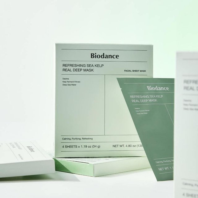 BIODANCE Real Deep Mask Hydrogel Gesichtsmaske mit Meeresalgenextrakt, 4 Stück - Bild 1
