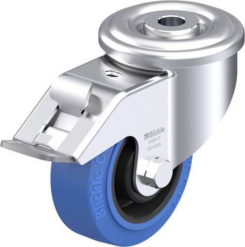 Blickle Stahlblech-Lenkrolle LER-POEV 80XR-FI-SB in Silber, Rad-Durchmesser: 80 mm, Tragfähigkeit: 140 kg - Bild 1