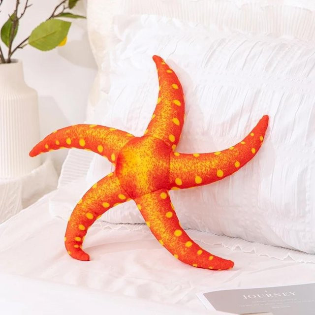 Yiran Health & Beauty Seestern-Kissenpuppe, Plüschtier, 40cm, Orange - Bild 1