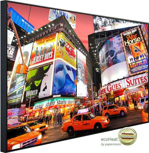 papermoon Infrarotheizung EcoHeat Times Square mit Matt-Effekt in Bunt, App-Steuerung und Überhitzungsschutz - Bild 1