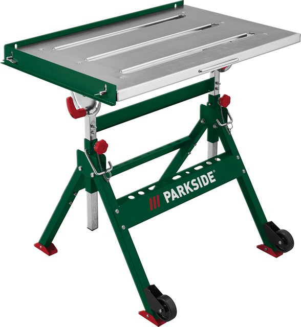 Parkside Mobiler Schweißklapptisch aus Stahl, grün, B/T/H: 86,0 x 76,0 x 51,0 cm - Bild 1