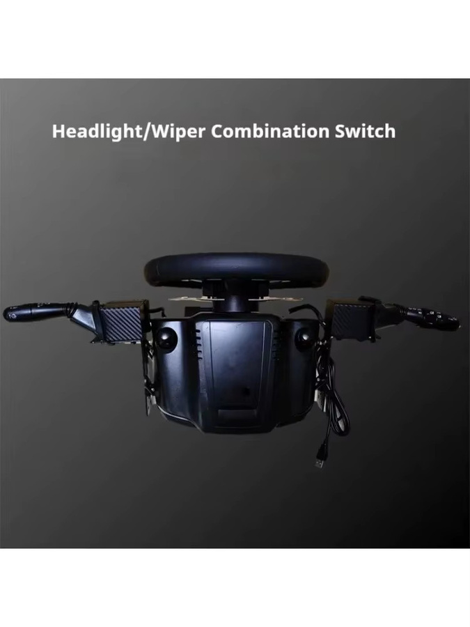 Logitech Racing Simulator Zubehör Set mit Blinker, Scheibenwischer, Schlüssel und Zündung in Schwarz für G27 G29 G923 - Bild 6
